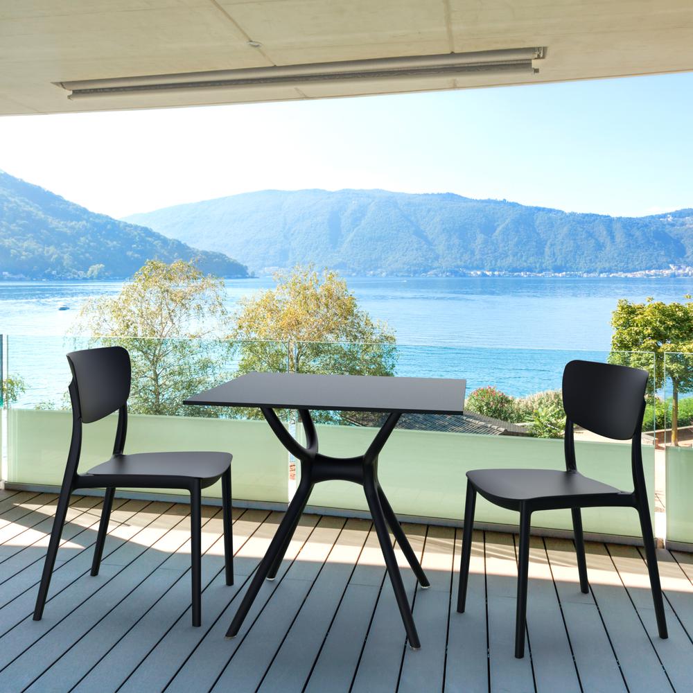 Monna Outdoor Dining Chair Black, Set of 2. Picture 9