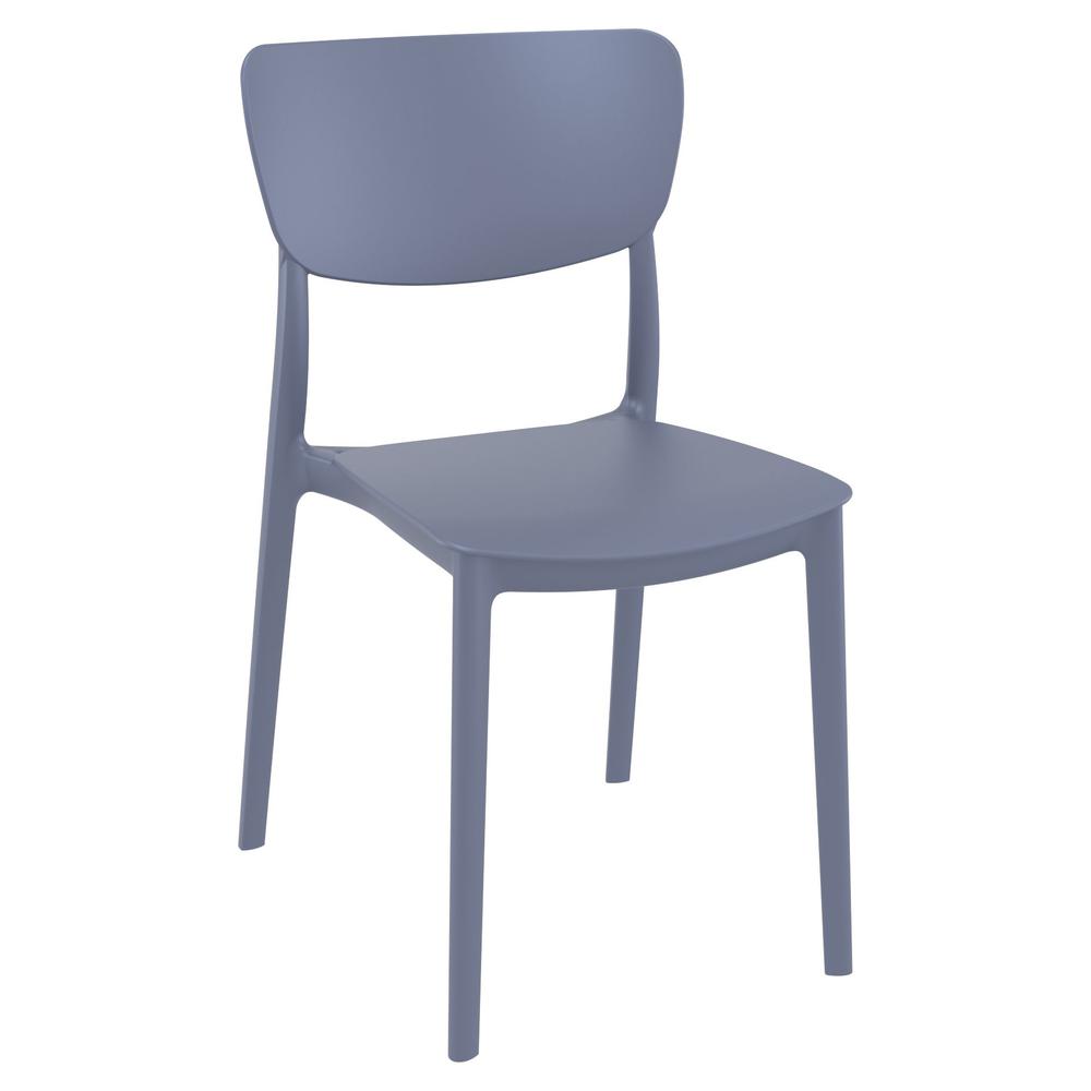 Monna Outdoor Dining Chair Dark Gray, Set of 2. Picture 1