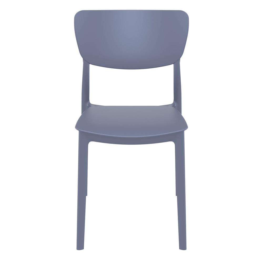 Monna Outdoor Dining Chair Dark Gray, Set of 2. Picture 3