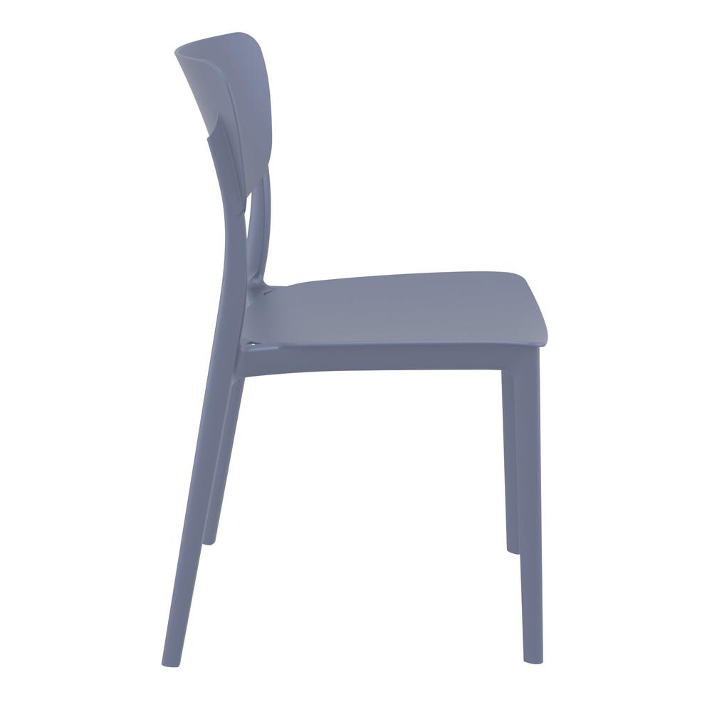 Monna Outdoor Dining Chair Dark Gray, Set of 2. Picture 4