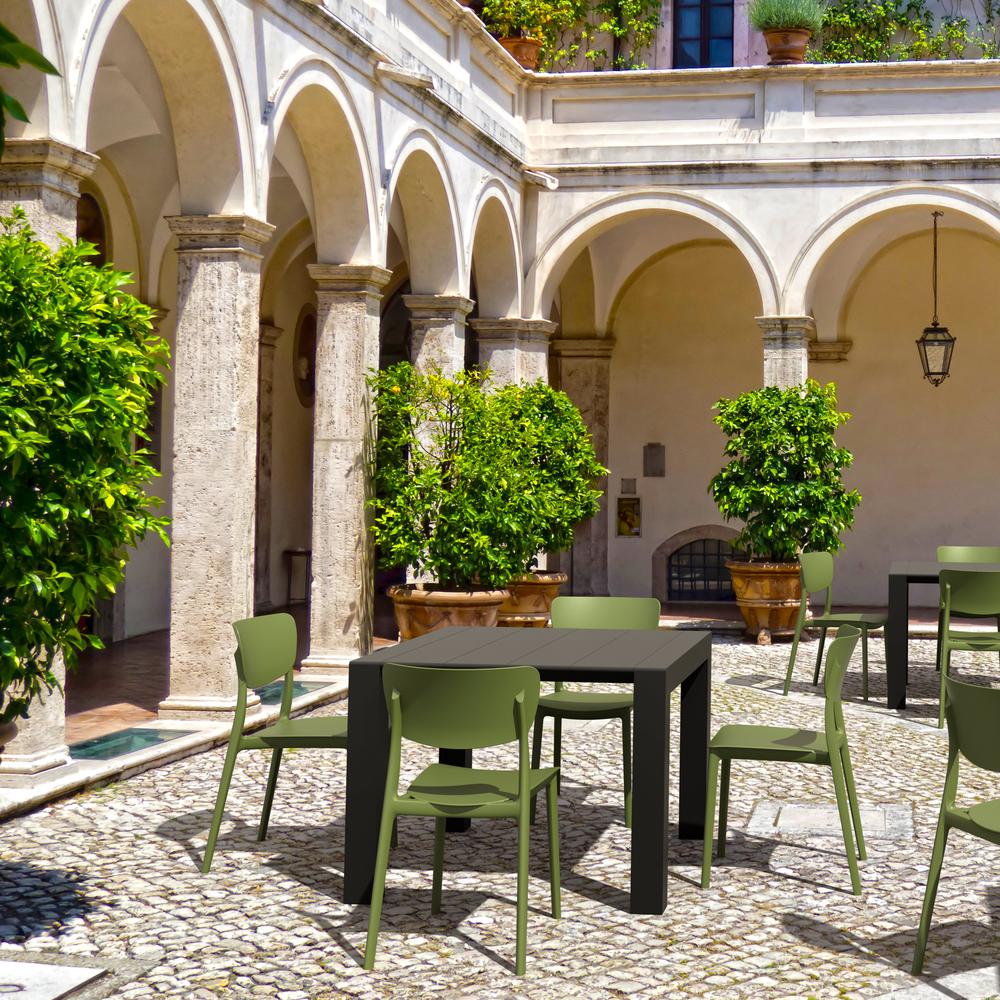 Monna Outdoor Dining Chair Olive Green, Set of 2. Picture 6
