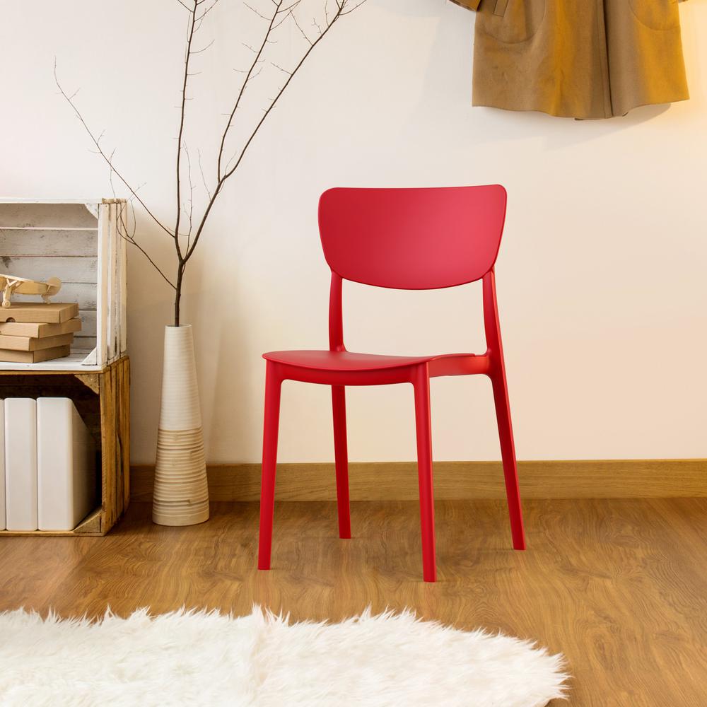 Monna Outdoor Dining Chair Red, Set of 2. Picture 6