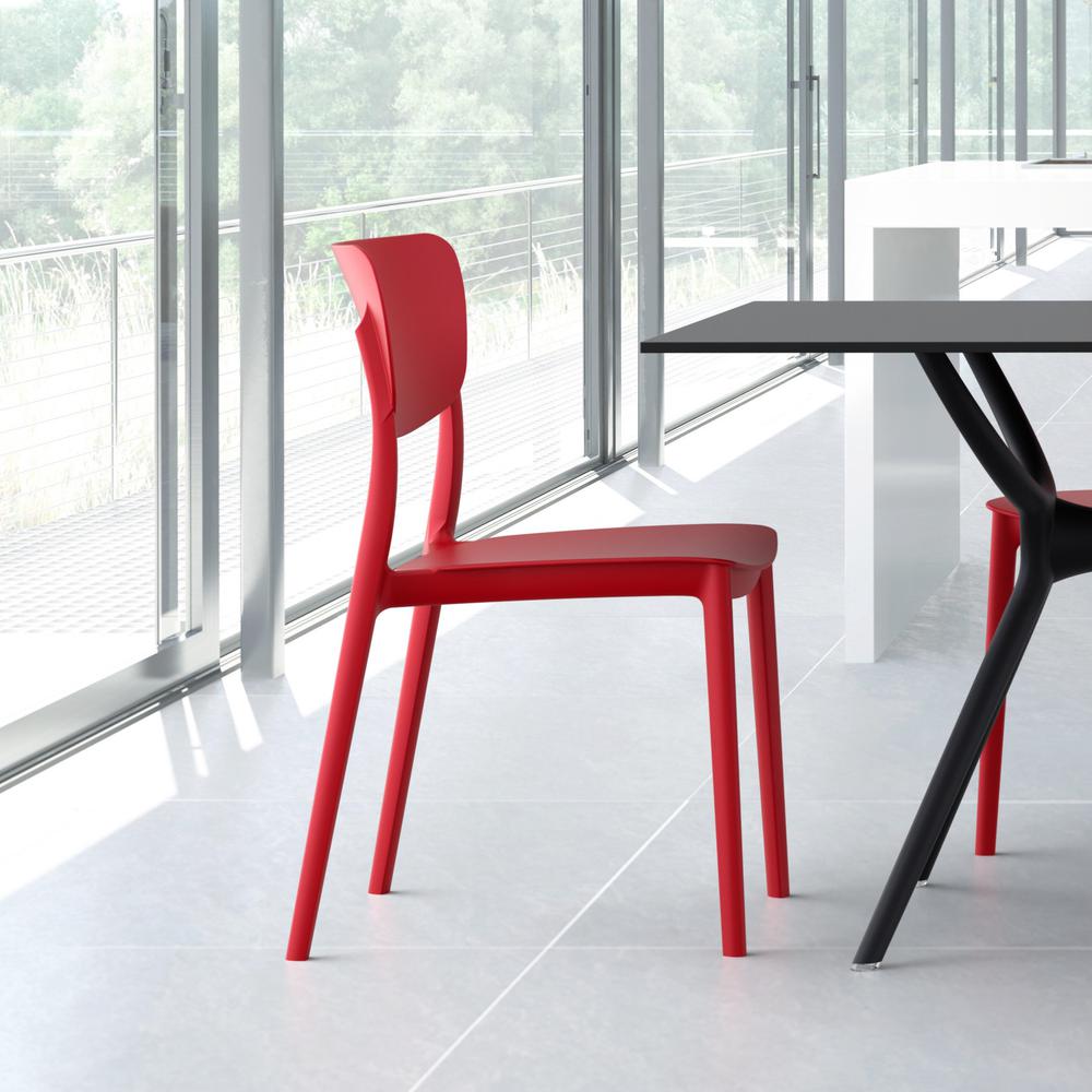 Monna Outdoor Dining Chair Red, Set of 2. Picture 7