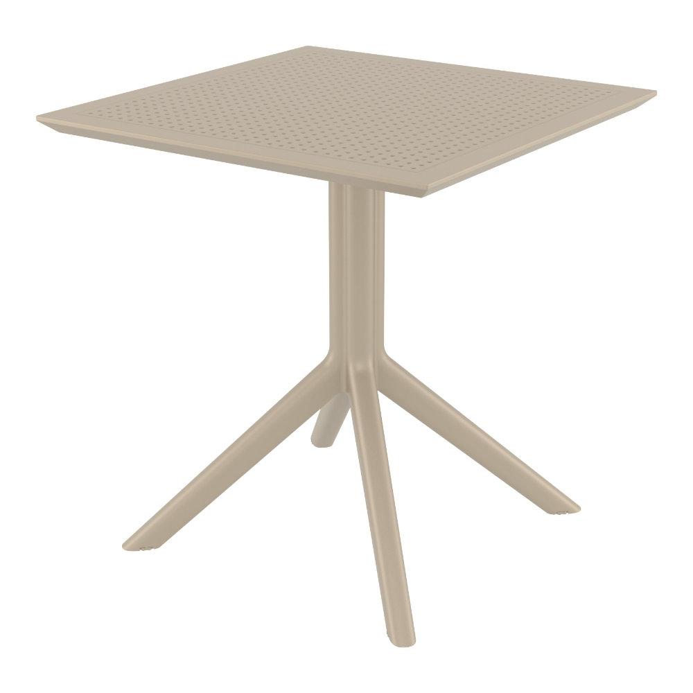 Loft Bistro Set 3 Piece with 27 inch Table Top Taupe. Picture 3