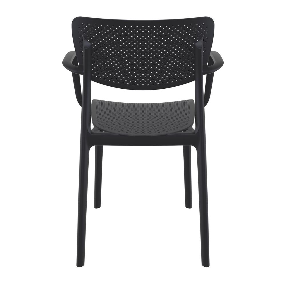 Loft Outdoor Dining Arm Chair Black, Set of 2. Picture 5