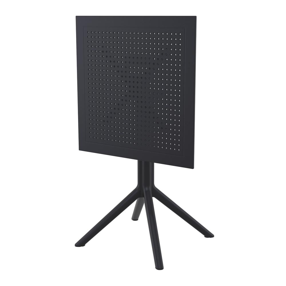 Lucy Outdoor Bistro Set 3 Piece with 24 inch Table Top Black. Picture 3