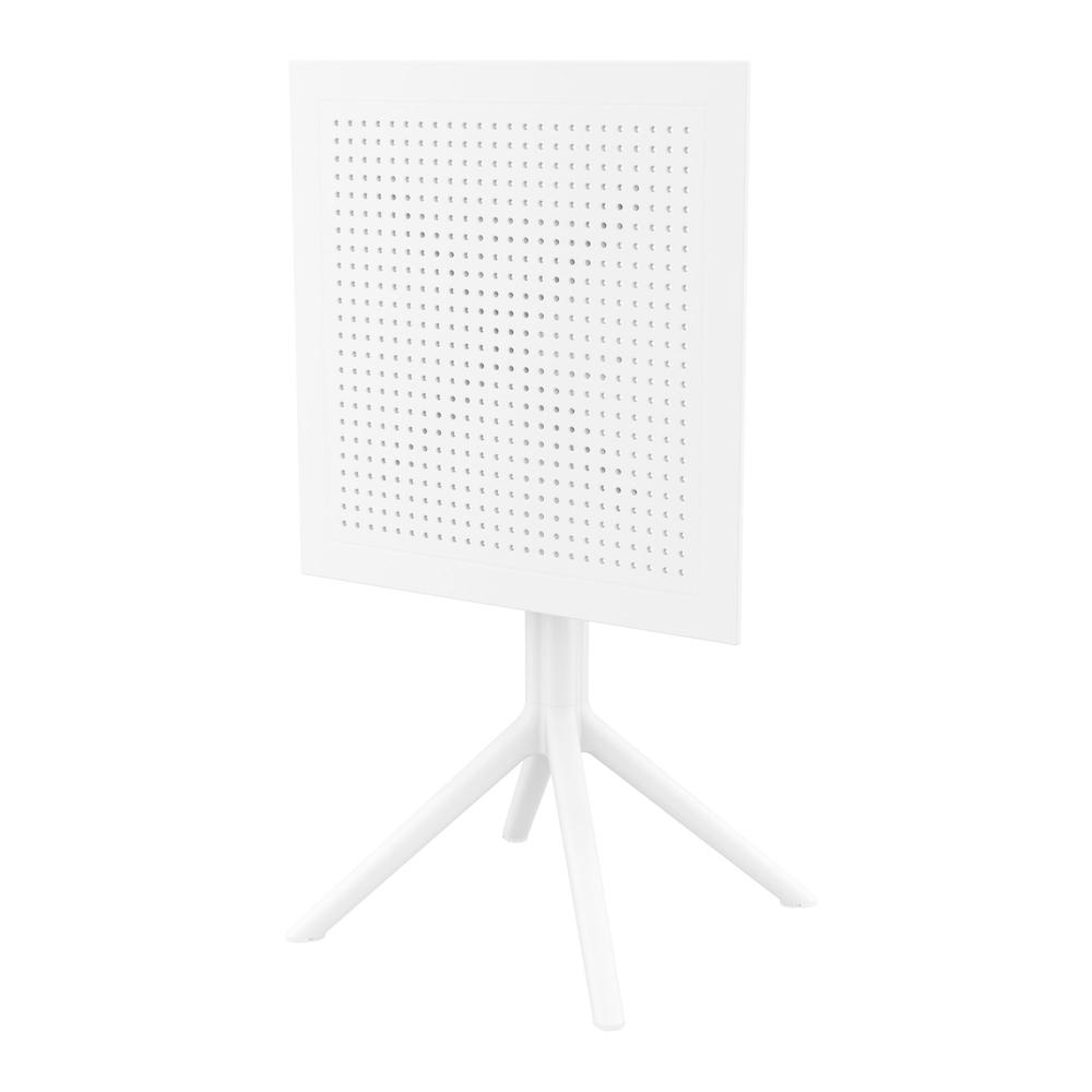 Lucy Outdoor Bistro Set 3 Piece with 24 inch Table Top White. Picture 5