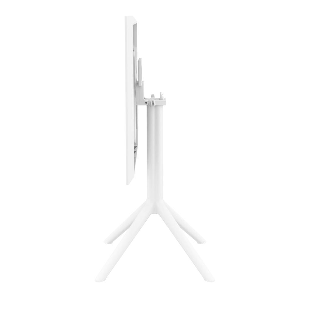 Lucy Outdoor Bistro Set 3 Piece with 24 inch Table Top White. Picture 6