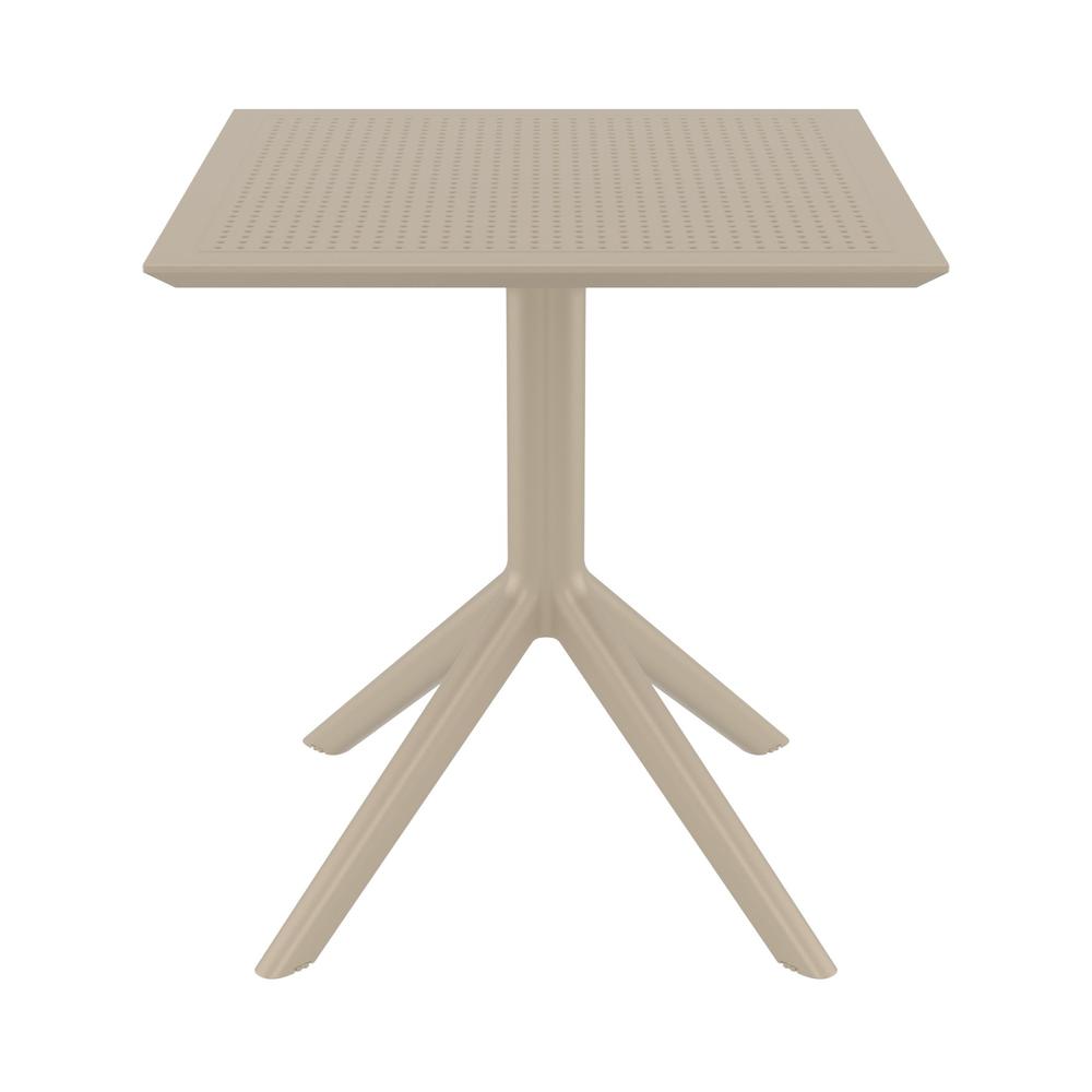 Lucy Outdoor Bistro Set 3 Piece with 27 inch Table Top Taupe. Picture 3