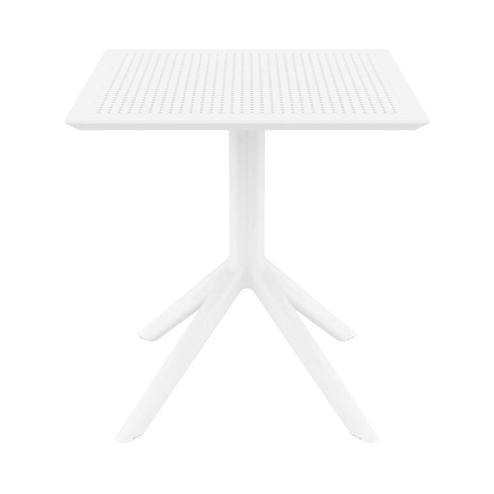 Lucy Outdoor Bistro Set 3 Piece with 27 inch Table Top White. Picture 5