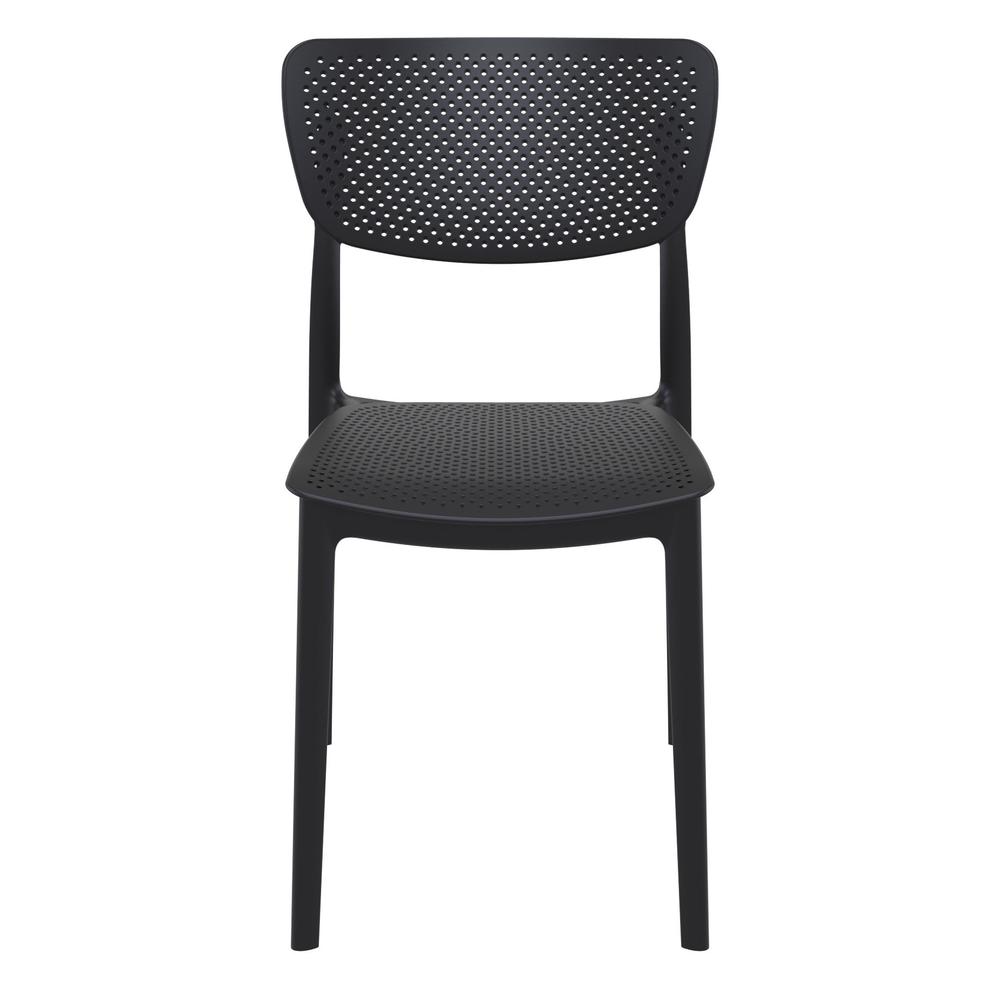 Lucy Outdoor Dining Chair Black, Set of 2. Picture 3