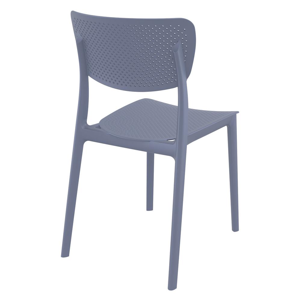 Lucy Outdoor Dining Chair Dark Gray, Set of 2. Picture 2