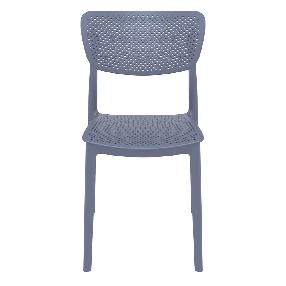 Lucy Outdoor Dining Chair Dark Gray, Set of 2. Picture 3