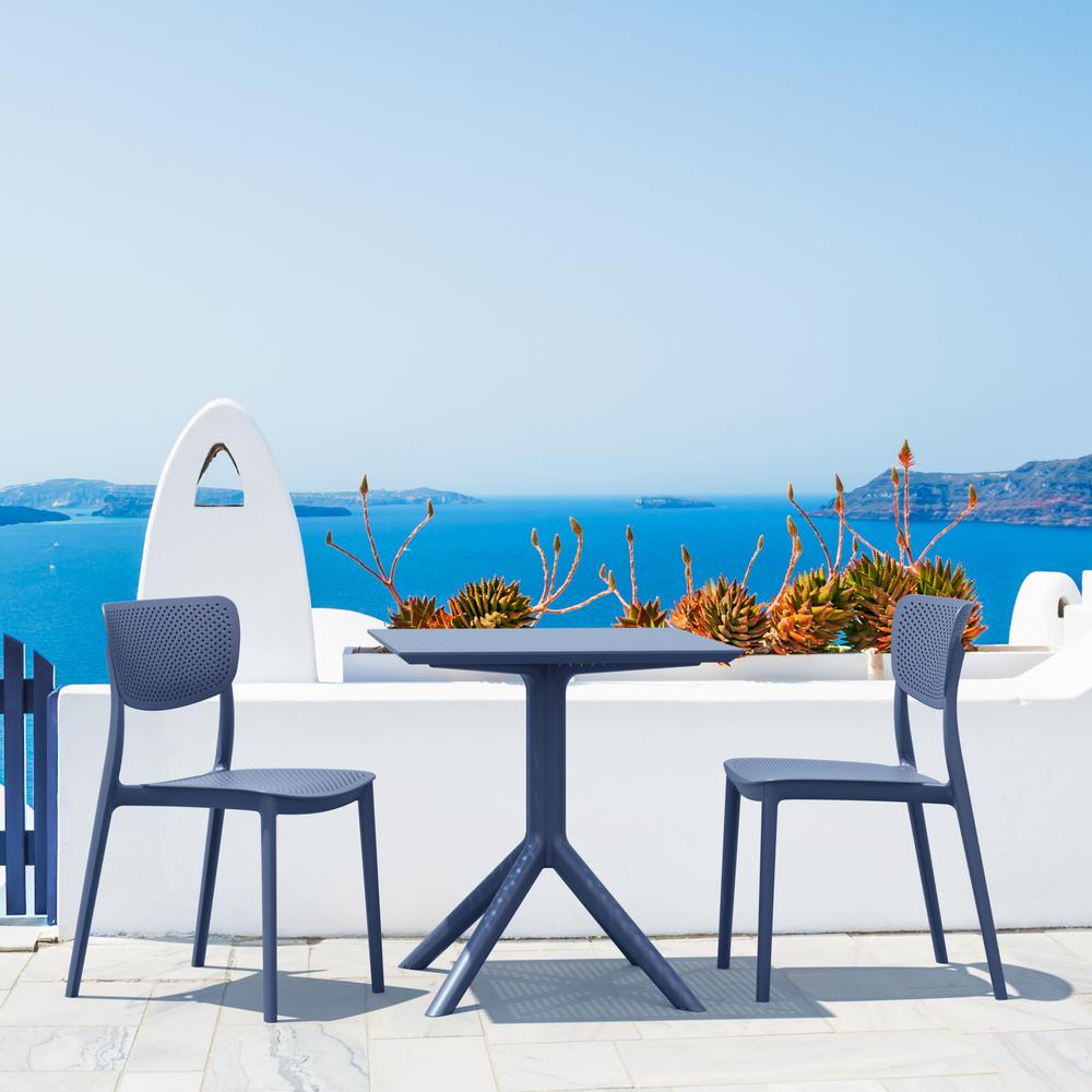 Lucy Outdoor Dining Chair Dark Gray, Set of 2. Picture 7