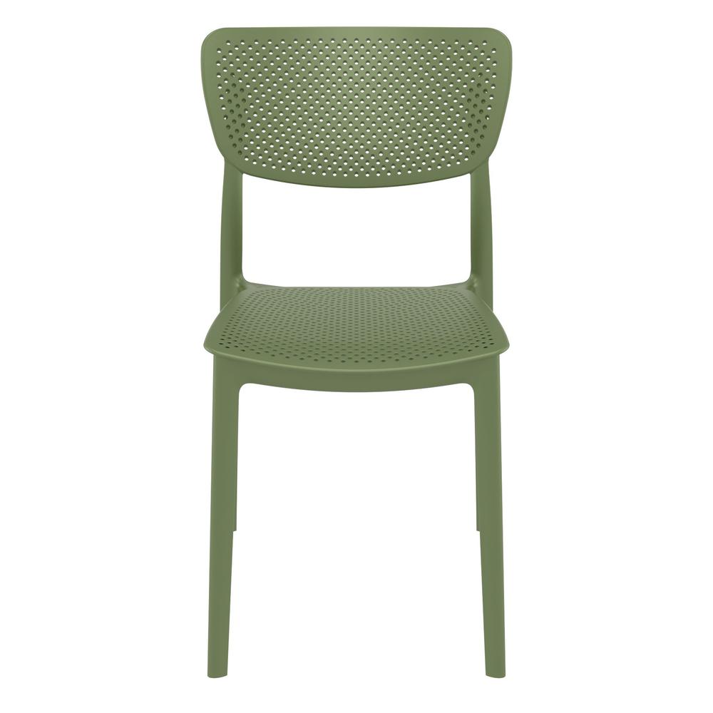 Lucy Outdoor Dining Chair Olive Green, Set of 2. Picture 3