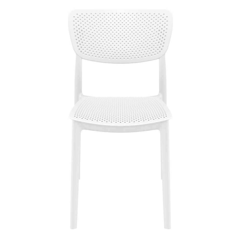 Lucy Outdoor Dining Chair White, Set of 2. Picture 3