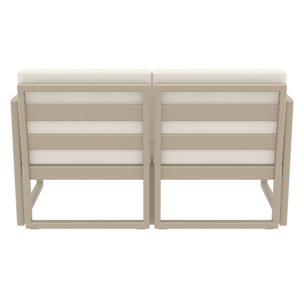 Mykonos Patio Loveseat Taupe with Sunbrella Natural Cushion. Picture 8