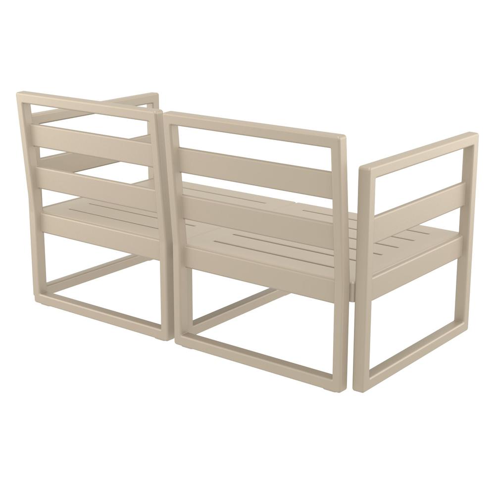 Mykonos Patio Loveseat Taupe with Sunbrella Natural Cushion. Picture 10