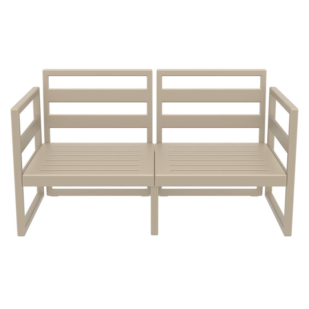 Mykonos Patio Loveseat Taupe with Sunbrella Natural Cushion. Picture 11