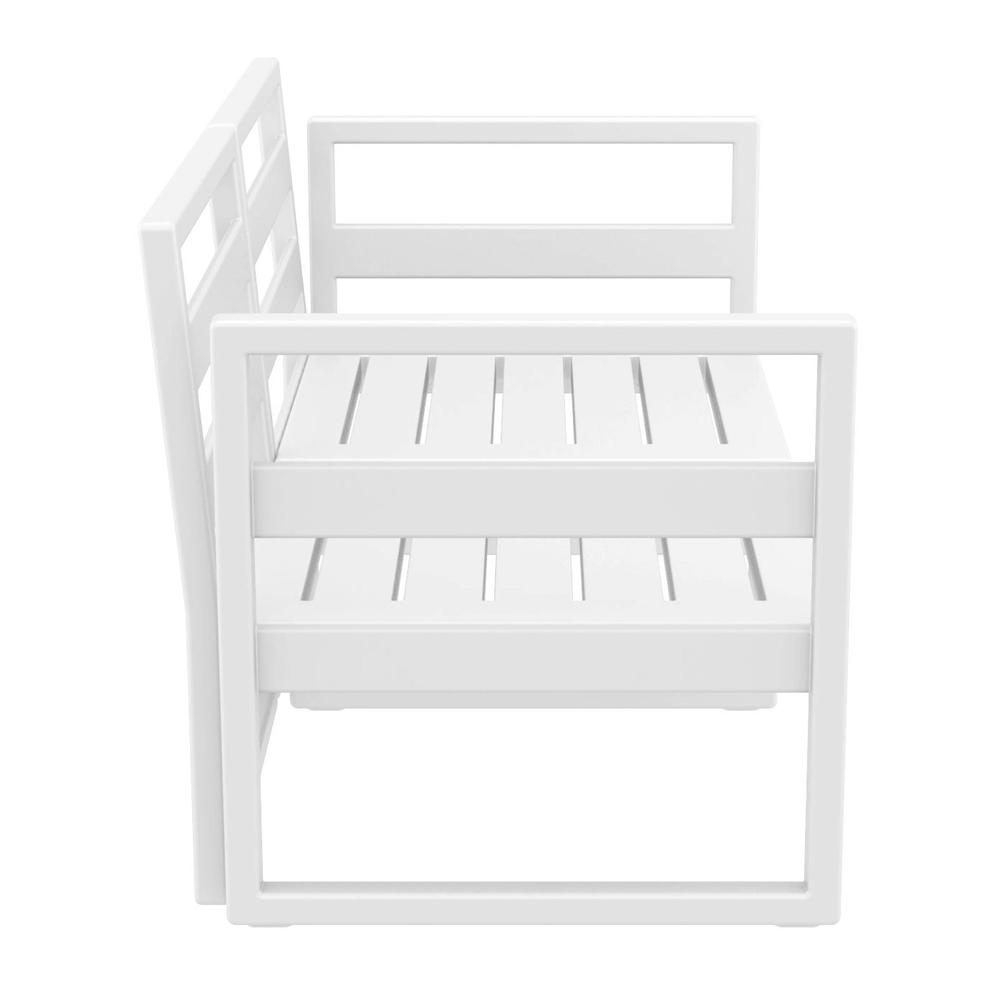 Mykonos Patio Loveseat White with Sunbrella Natural Cushion. Picture 11