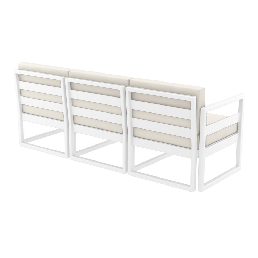 Mykonos Patio Sofa White with Sunbrella Natural Cushion. Picture 5