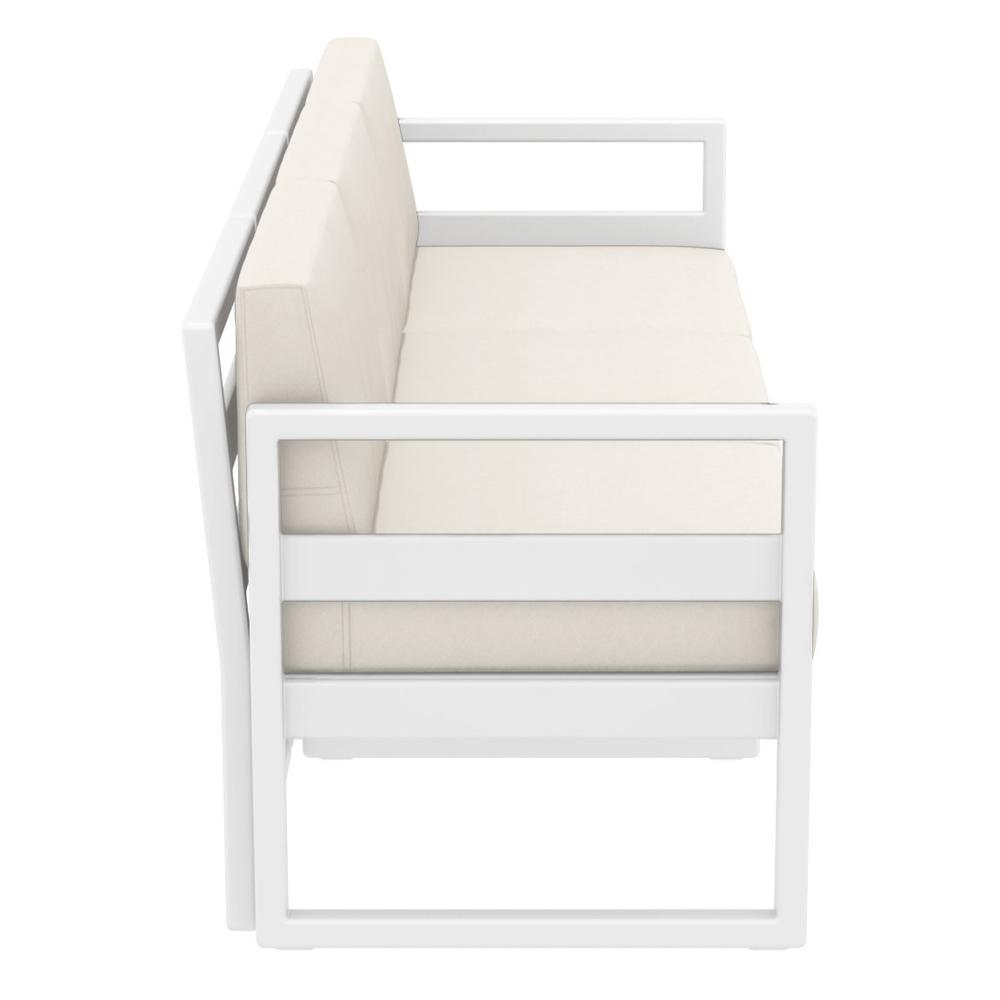Mykonos Patio Sofa White with Sunbrella Natural Cushion. Picture 7