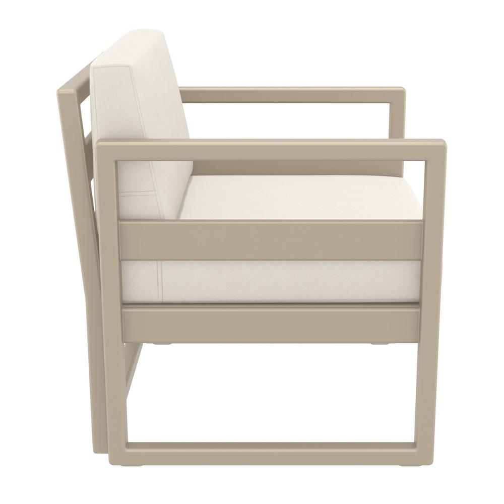 Mykonos Patio Club Chair Taupe with Sunbrella Natural Cushion. Picture 8