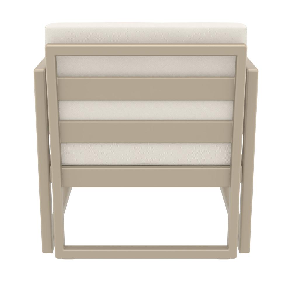 Mykonos Patio Club Chair Taupe with Sunbrella Natural Cushion. Picture 9