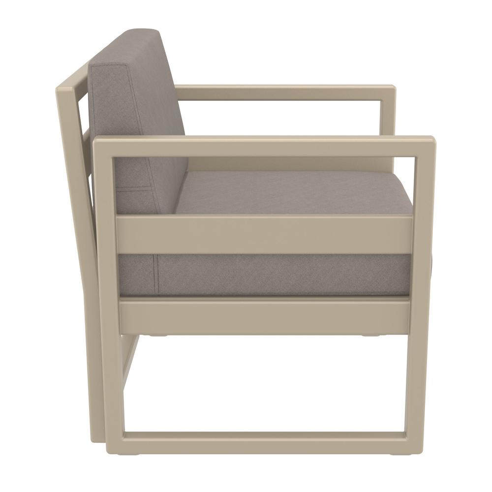 Mykonos Patio Club Chair Taupe with Sunbrella Taupe Cushion. Picture 11