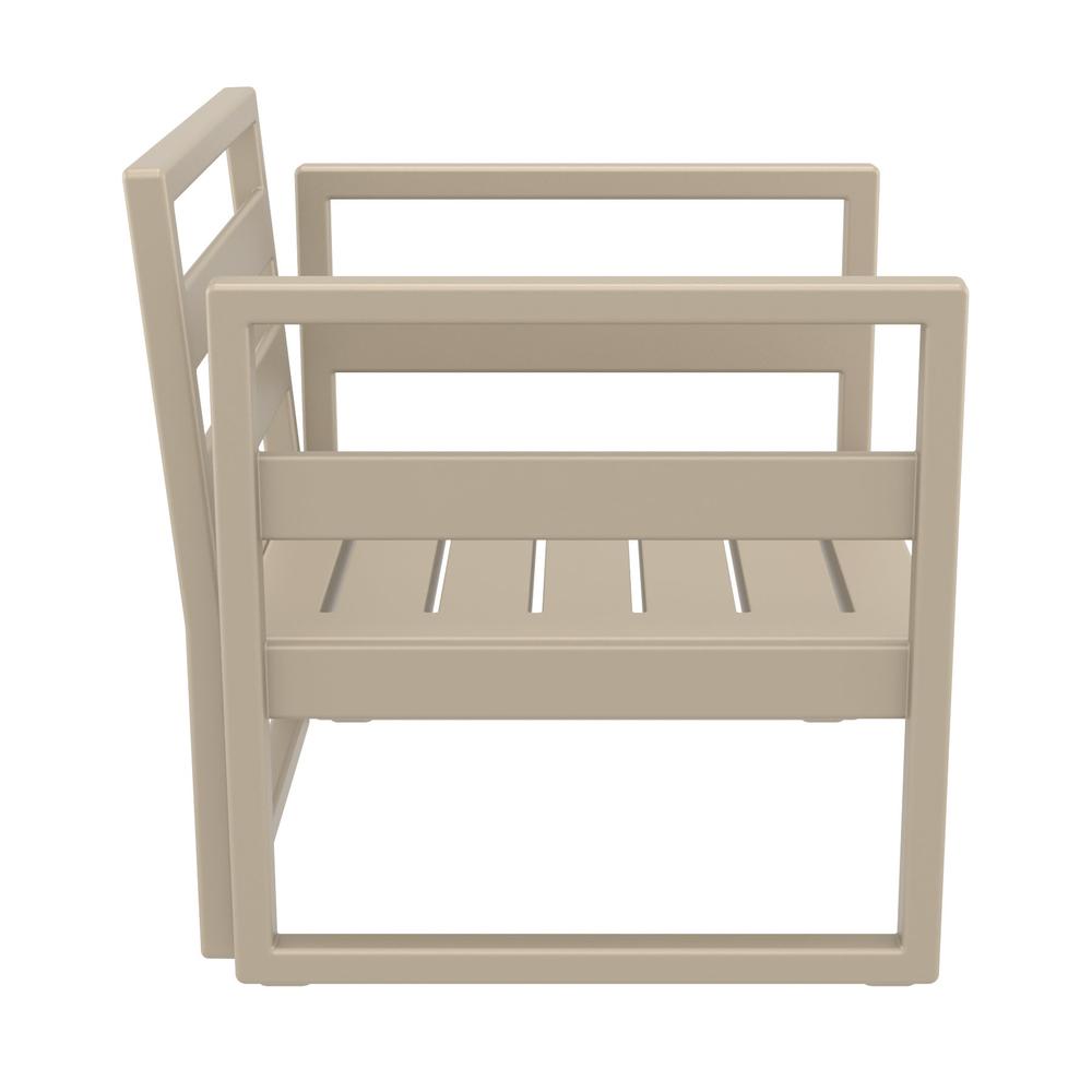 Mykonos Patio Club Chair Taupe with Sunbrella Taupe Cushion. Picture 16