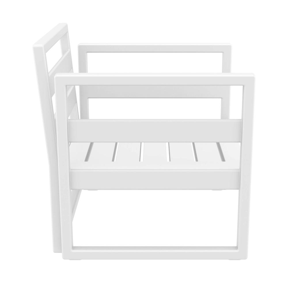 Mykonos Patio Club Chair White with Sunbrella Natural Cushion. Picture 13