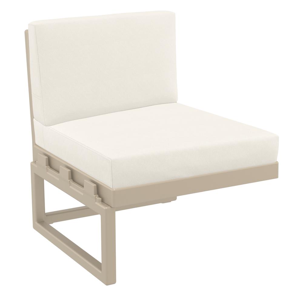 Mykonos Extension Taupe with Sunbrella Natural Cushion. Picture 1