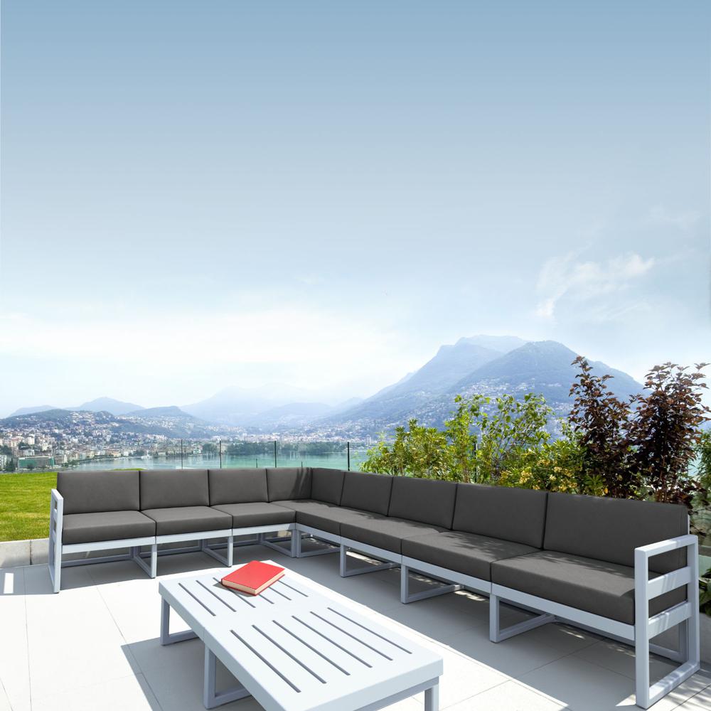 Mykonos Extension Silver with Sunbrella Charcoal Cushion. Picture 4