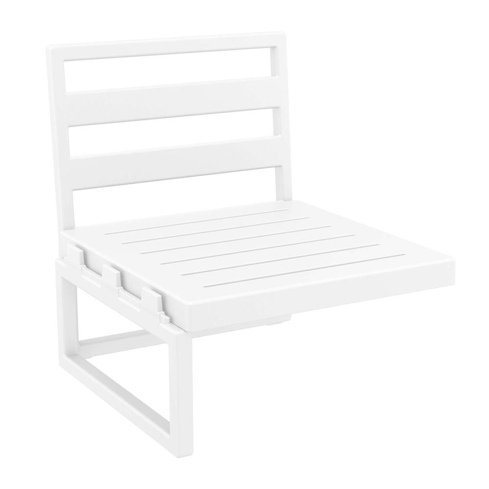 Mykonos Extension White with Sunbrella Charcoal Cushion. Picture 2