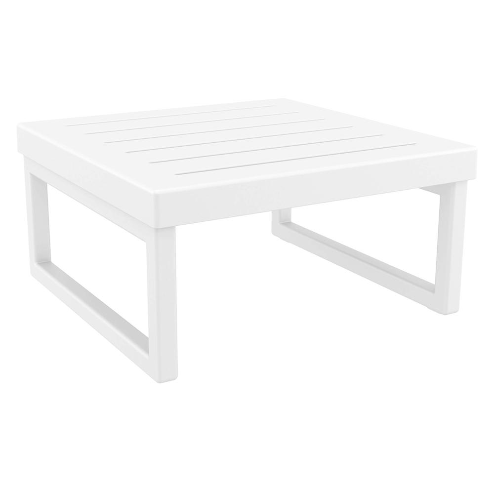 Mykonos Ottoman White with Sunbrella Charcoal Cushion. Picture 2