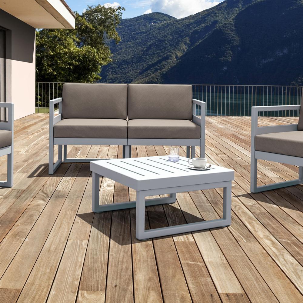 Mykonos Square Coffee Table Silver. Picture 4