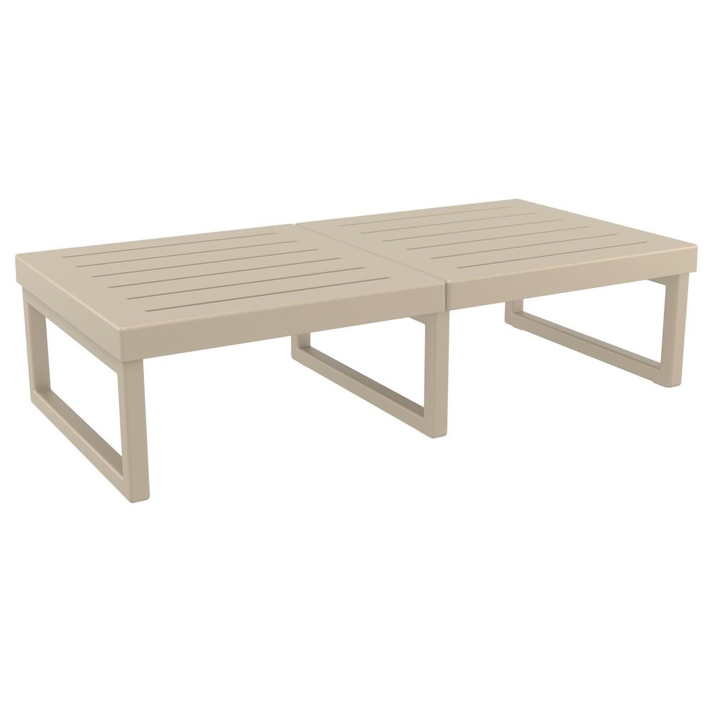 Mykonos Rectangle Lounge Table Taupe. Picture 1