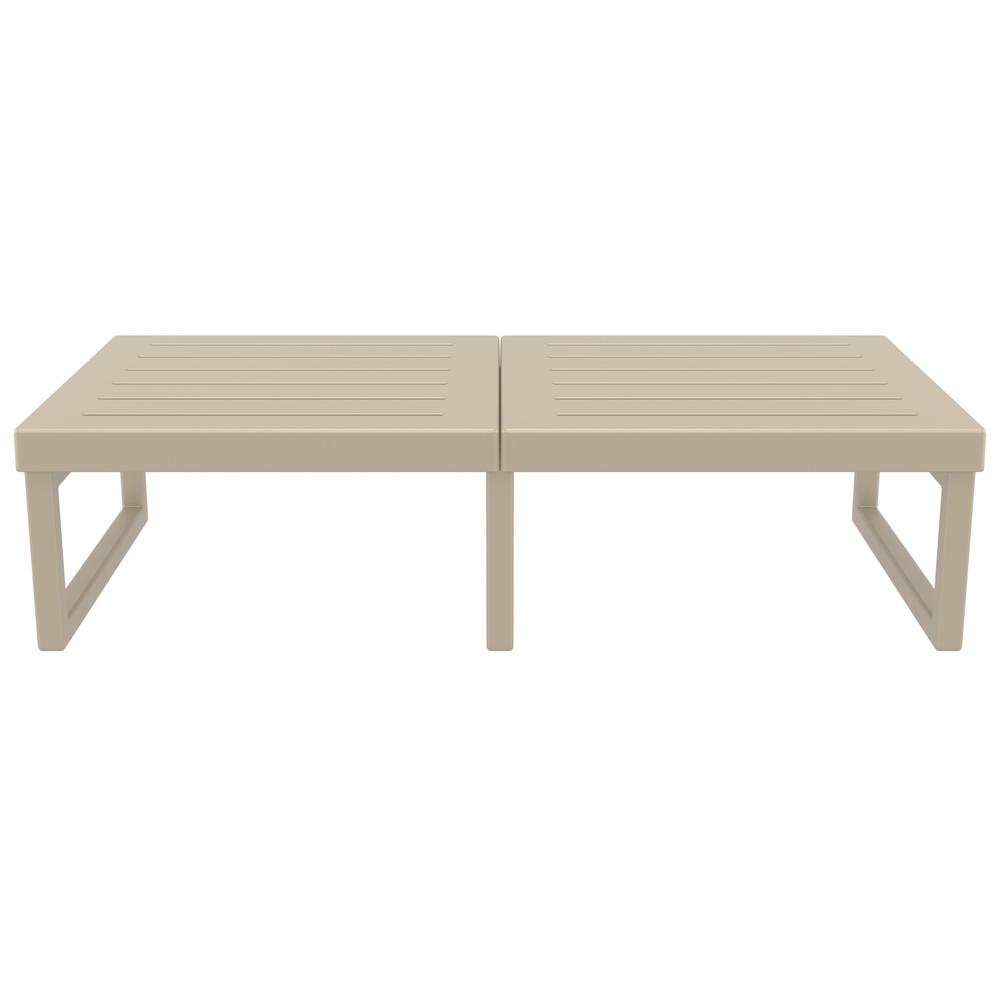 Mykonos Rectangle Lounge Table Taupe. Picture 2