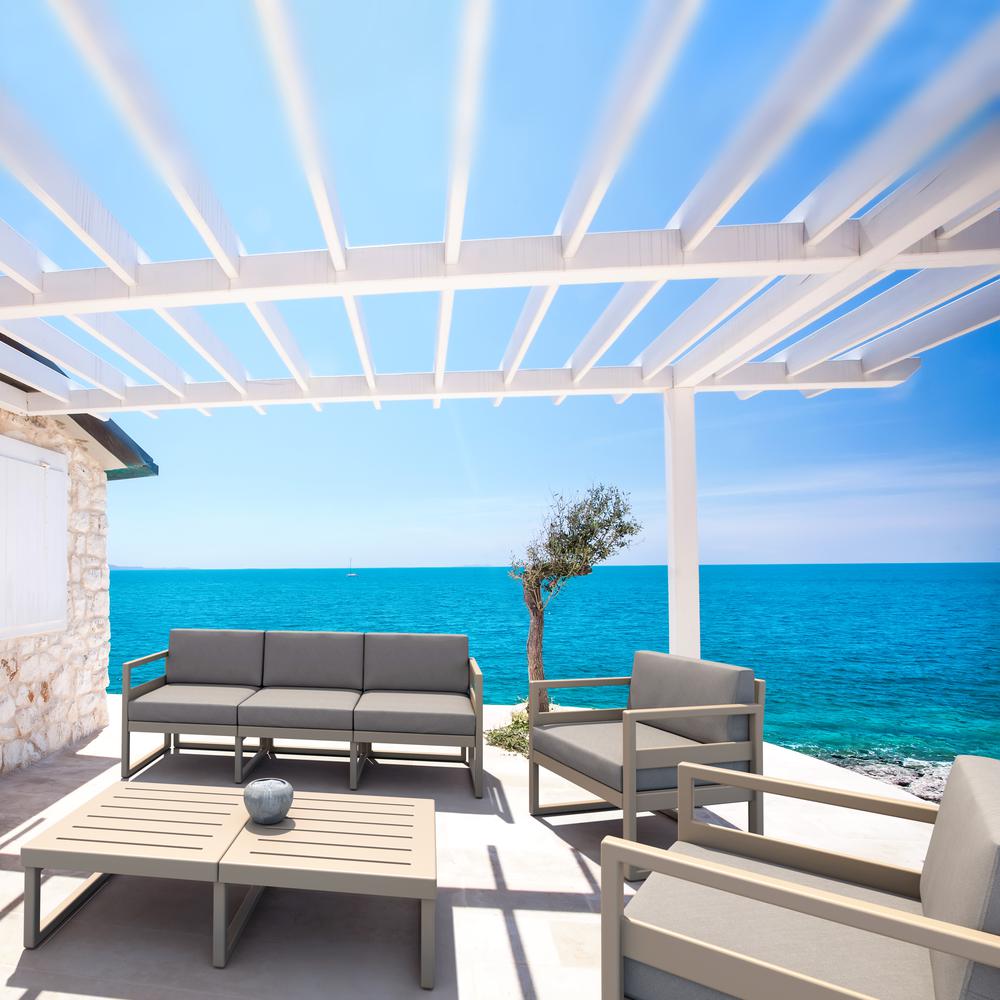 Mykonos Rectangle Lounge Table Taupe. Picture 5