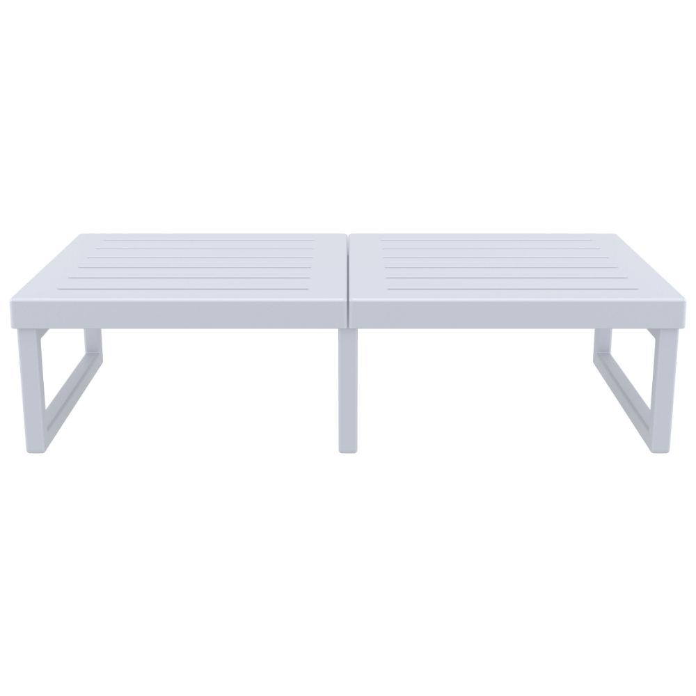 Mykonos Rectangle Lounge Table Silver. Picture 2