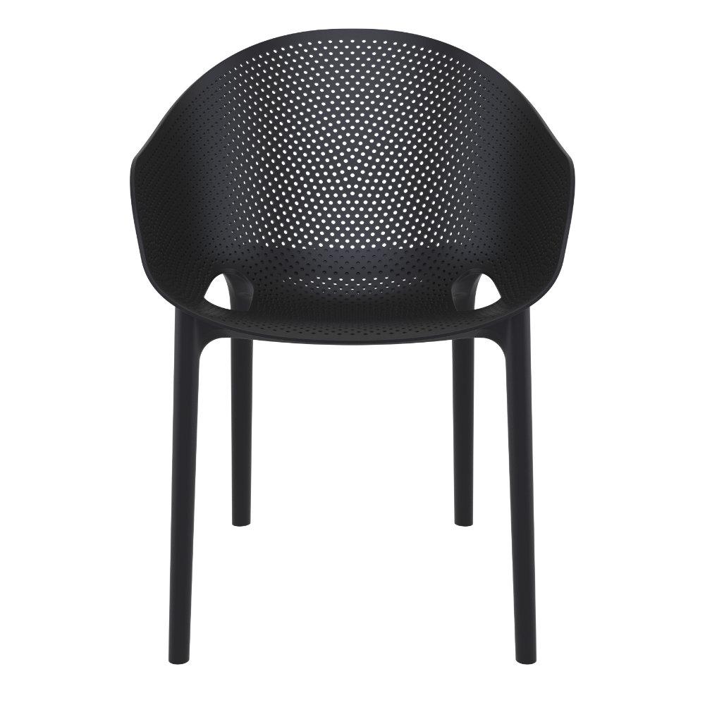 Sky Pro Stacking Dining Chair Black. Picture 4