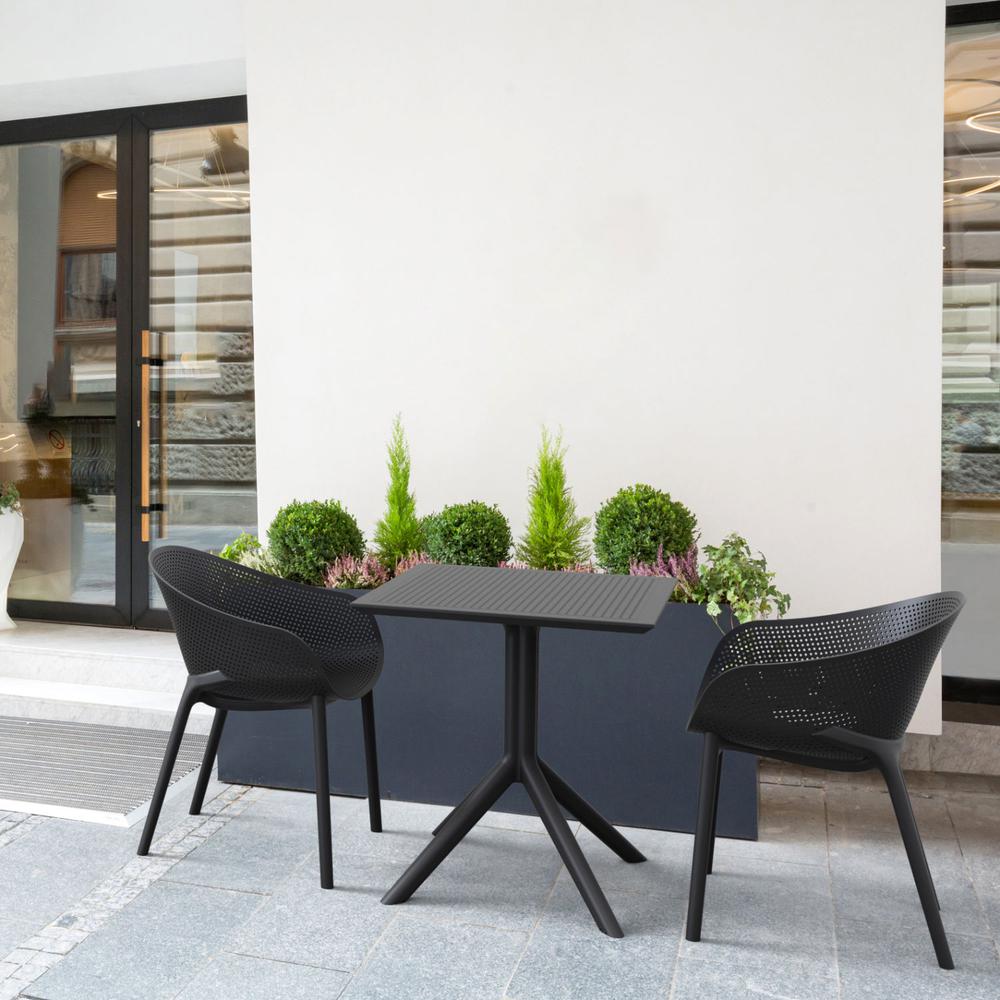 Sky Pro Stacking Dining Chair Black. Picture 9