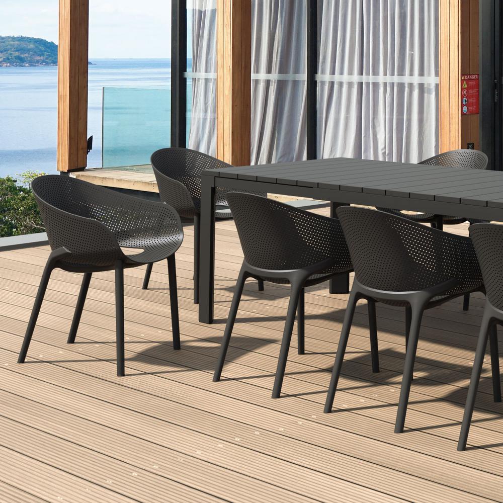 Sky Pro Stacking Dining Chair Black. Picture 10