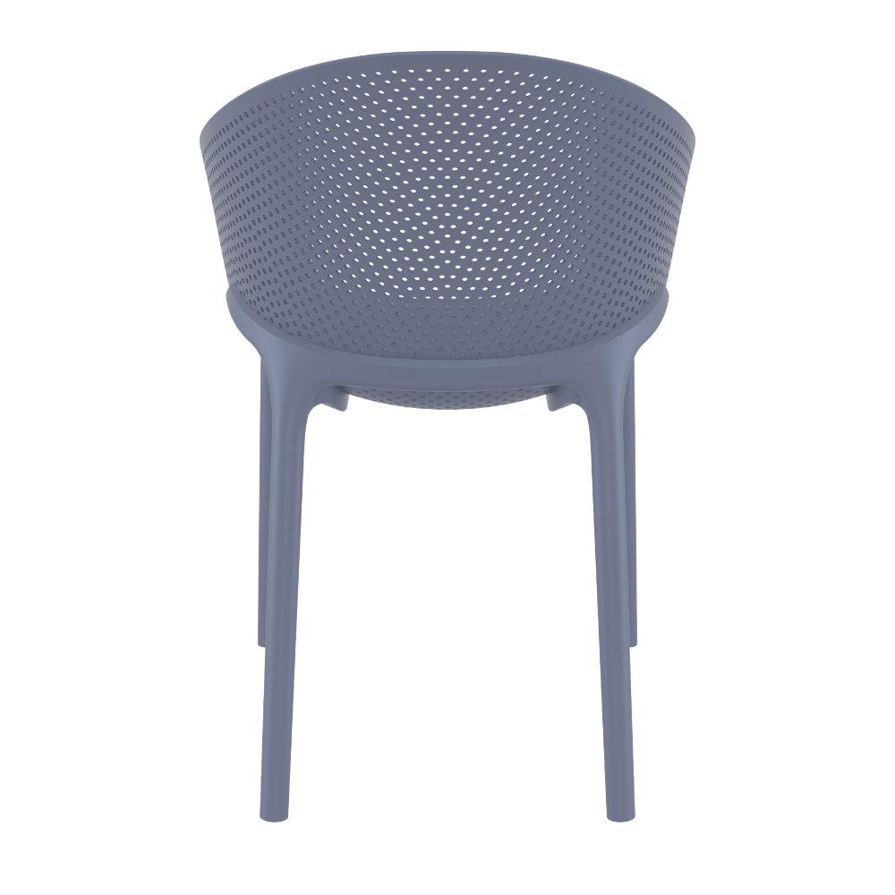 Sky Pro Stacking Dining Chair Gray. Picture 5