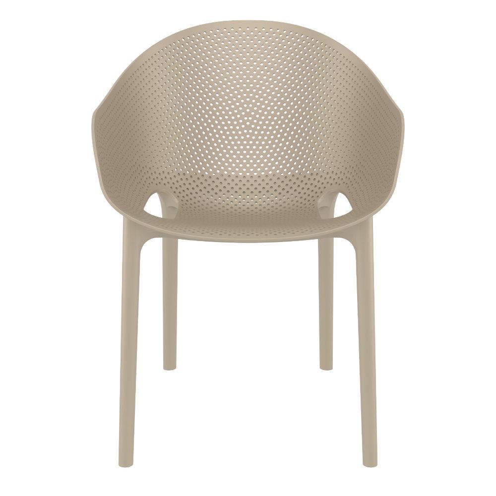 Sky Pro Stacking Dining Chair Taupe. Picture 4