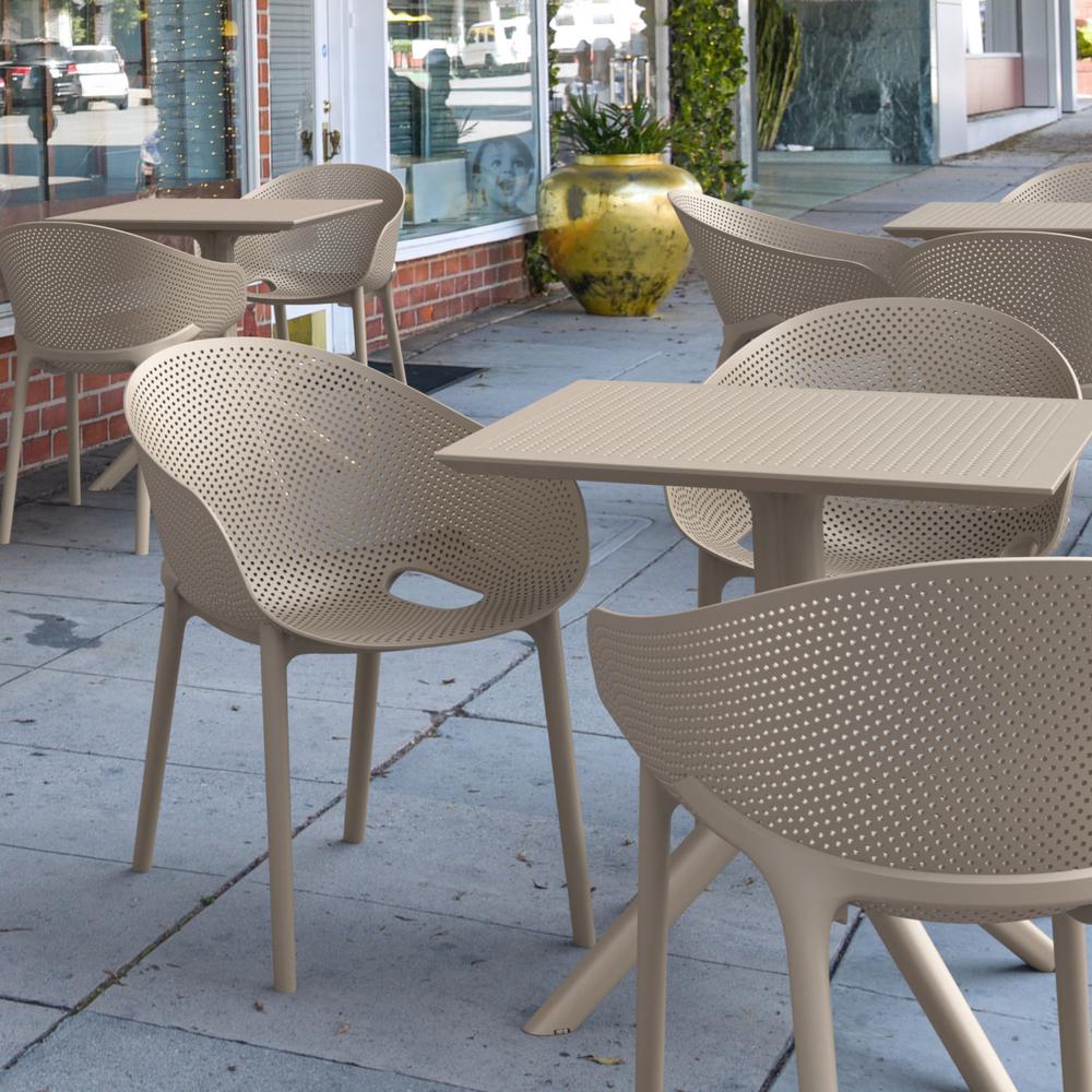 Sky Pro Stacking Dining Chair Taupe. Picture 8