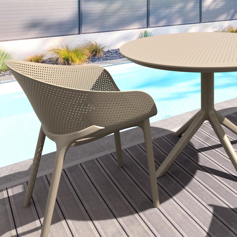 Sky Pro Stacking Dining Chair Taupe. Picture 10