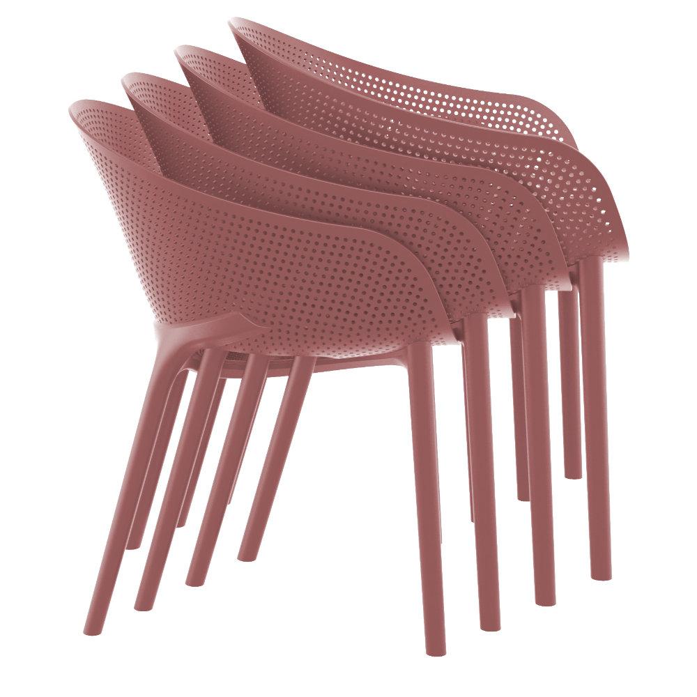 Sky Pro Stacking Dining Chair Marsala (pack of 2). Picture 6