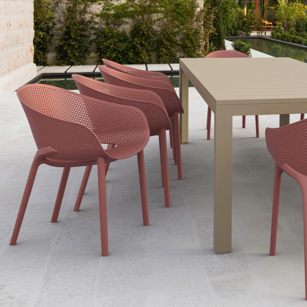 Sky Pro Stacking Dining Chair Marsala (pack of 2). Picture 7