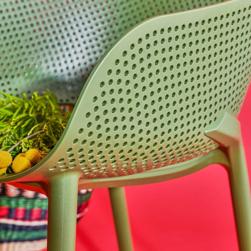 Sky Pro Stacking Dining Chair Olive Green. Picture 10